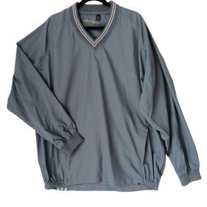 Vintage Ben Hogan Men's Wind Shirt/Jacket Size XL Lined Green Long Sleeve V-Neck